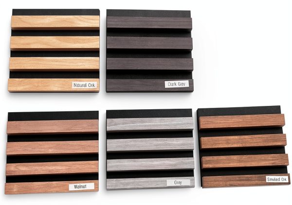 NeatiEase Wood Slat Wall Panels Acoustic Decorative Samples-1