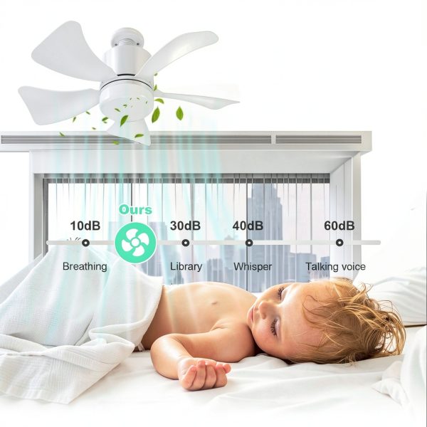 YAT Lighting Ceiling Fan Light 2 in 1 Stepless Dimming Quiet-3