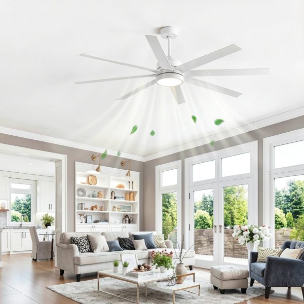 Conciseer 65 Inch Modern Ceiling Fan with Light Remote-1