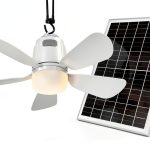 Gliztech Solar Ceiling Fan Light White 20 Remote Control-0