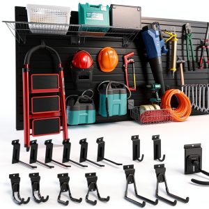 FRAYSCENT Slatwall Panels PVC Non Slip Garage Storage-0