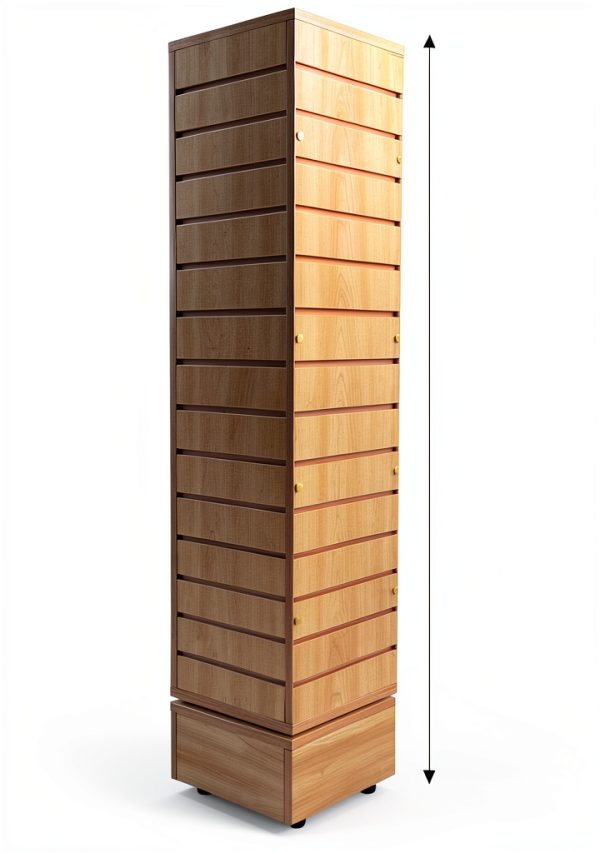 Slatwall Rotating Tower Maple Modern Storage SSWBasics-2