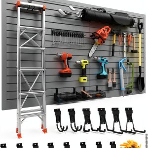 Duzzy Slatwall Panel PVC Garage Storage Organizer Grey-0