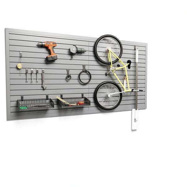 Duzzy Slatwall Panel PVC Garage Storage Organizer Grey-1