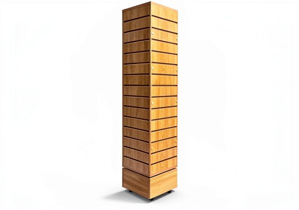 Slatwall Rotating Tower Maple Modern Storage SSWBasics-3