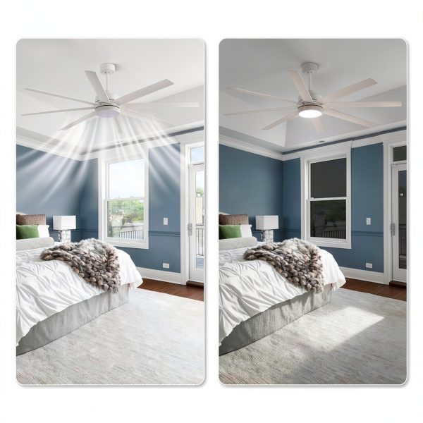 Conciseer 65 Inch Modern Ceiling Fan with Light Remote-7