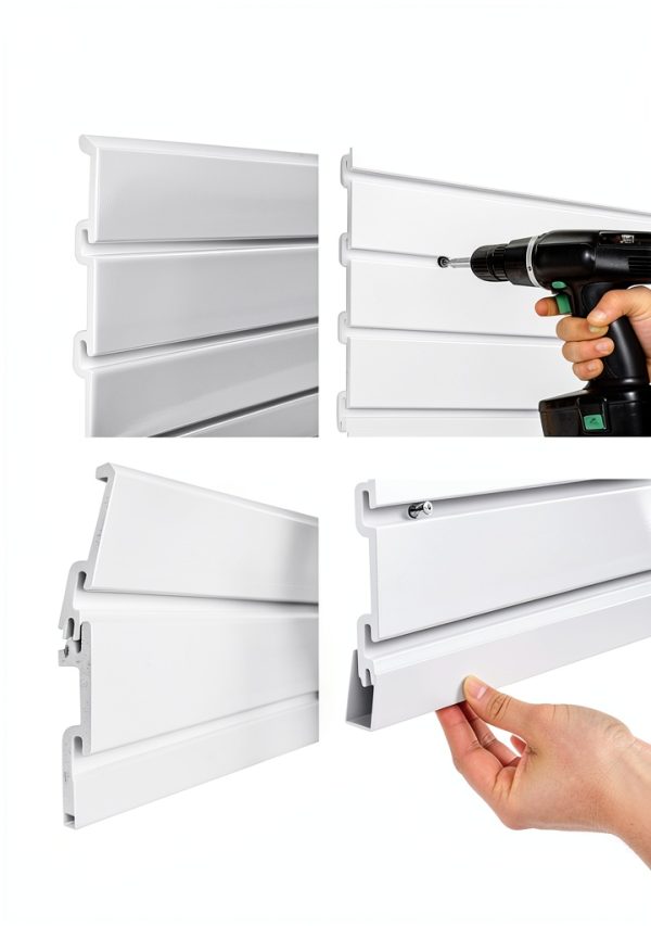 VEVOR PVC Slat Wall Panel Garage Tool Storage White-5