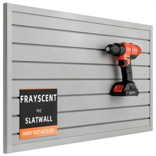 FRAYSCENT Slatwall Panels Garage Storage Durable PVC-0