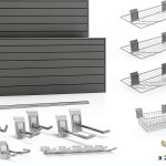 CrownWall PVC Slatwall Panels Graphite Modular Storage-0