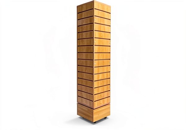 Slatwall Rotating Tower Maple Modern Storage SSWBasics-4