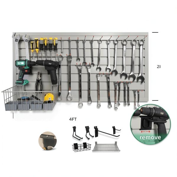 FRAYSCENT Slatwall Panels Garage Storage Durable PVC-1