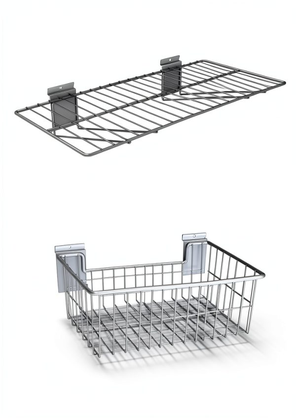 CrownWall PVC Slatwall Panels Graphite Modular Storage-3