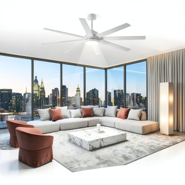 Conciseer 65 Inch Modern Ceiling Fan with Light Remote-3