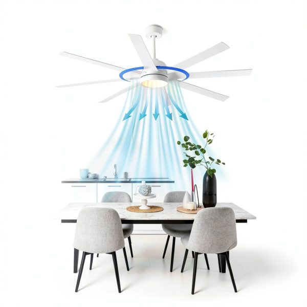 Conciseer 65 Inch Modern Ceiling Fan with Light Remote-6
