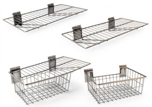 CrownWall PVC Slatwall Panels Graphite Modular Storage-2