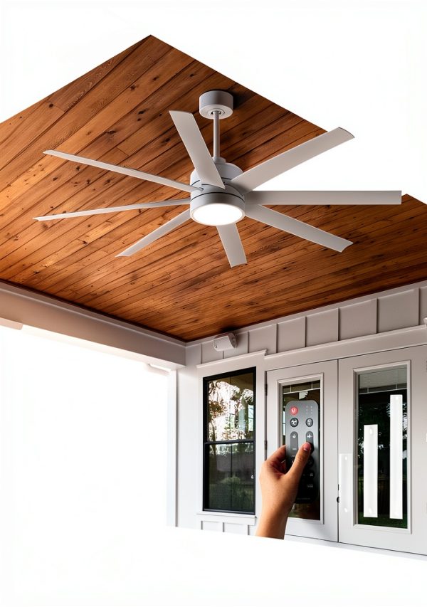 Conciseer 65 Inch Modern Ceiling Fan with Light Remote-0
