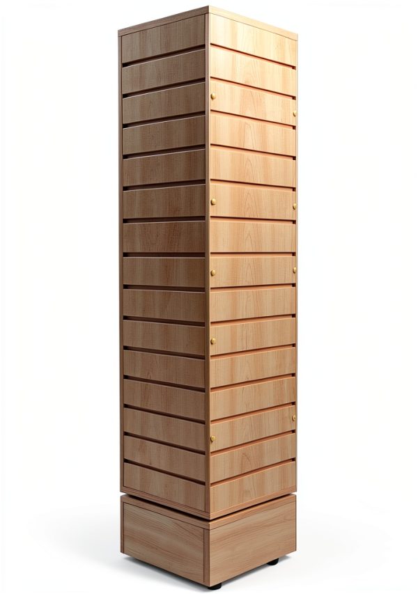Slatwall Rotating Tower Maple Modern Storage SSWBasics-0