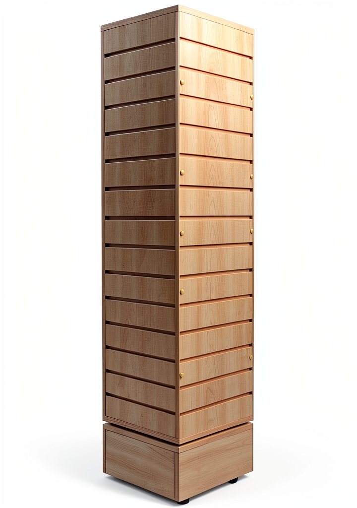 'SSWBasics Slatwall Rotating Tower in a retail setting'