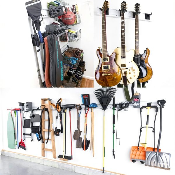 ATOOLA Slatwall Panels White Modern Garage Organization-3