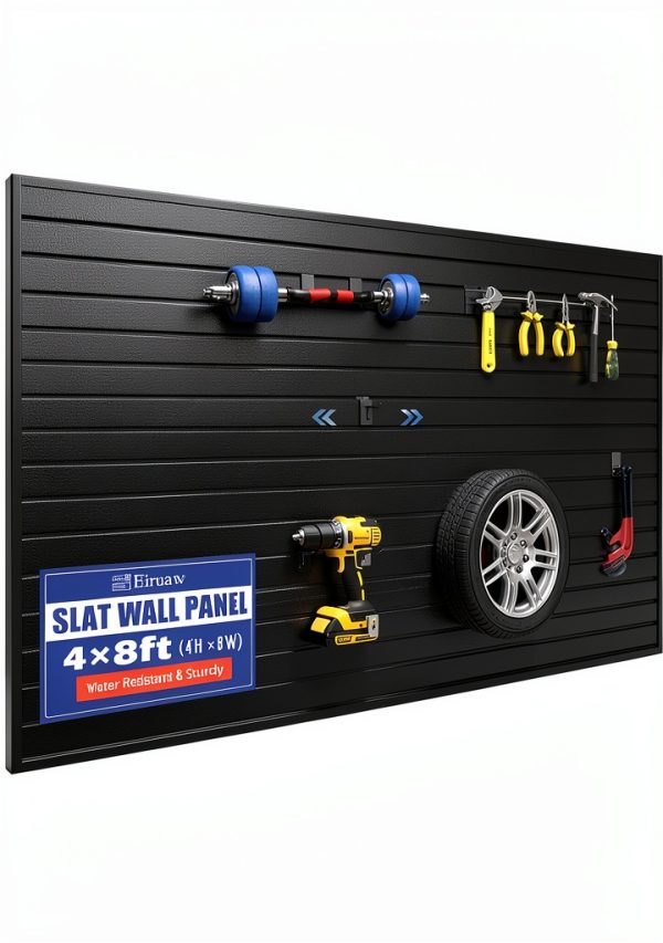 Eiruaw PVC Slatwall Panels 4x8ft Garage Storage Industrial-0