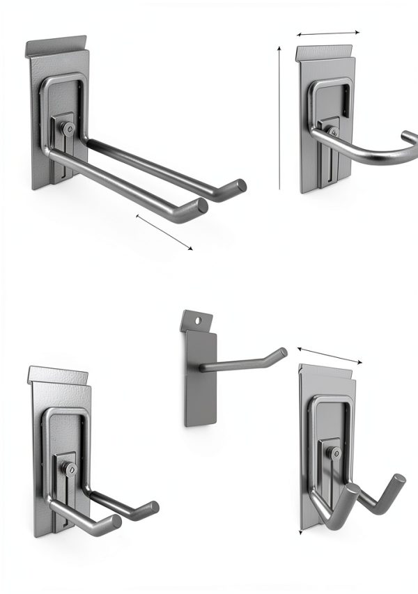 CrownWall PVC Slatwall Panels Graphite Modular Storage-7