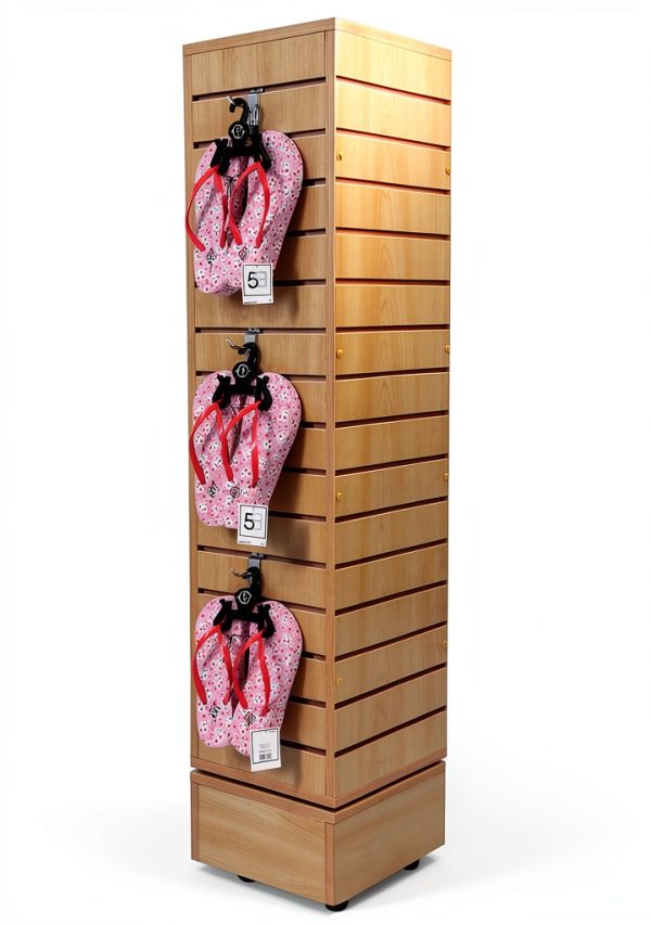 Slatwall Rotating Tower Maple Modern Storage SSWBasics-7