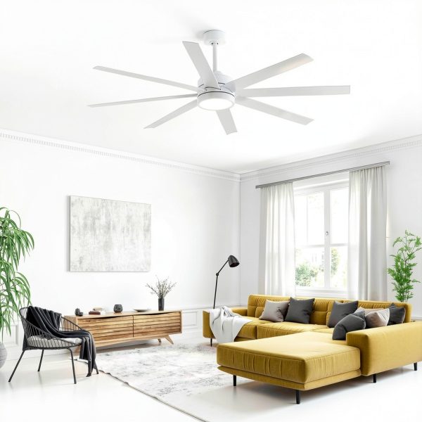 Conciseer 65 Inch Modern Ceiling Fan with Light Remote-2