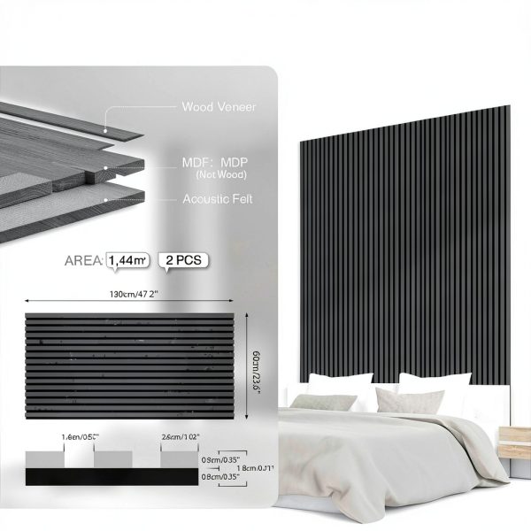 Slatwall Panels Mirage Black Acoustic Wood Wall Panels-1