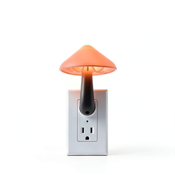 AUSAYE LED Night Light Sensor Plug In Mushroom Lamp-4