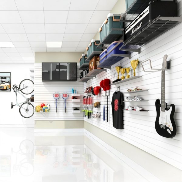 Slatwall Panels HUZJIEHUI PVC Garage Storage Modern Durable-6