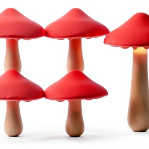 AUSAYE Night Light Red Mushroom Sensor LED Plug In Lamp-0
