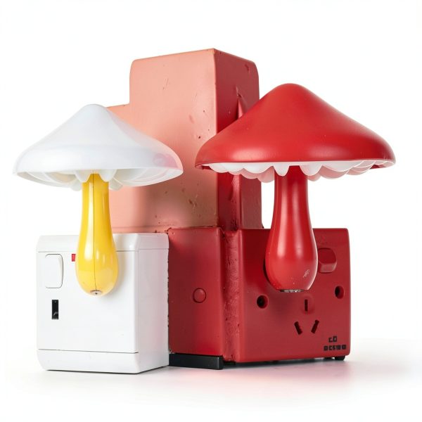 AUSAYE LED Night Light Sensor Plug In Mushroom Lamp-1