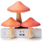 AUSAYE LED Night Light Sensor Plug In Mushroom Lamp-0