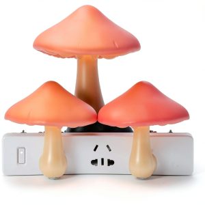 AUSAYE LED Night Light Sensor Plug In Mushroom Lamp-0