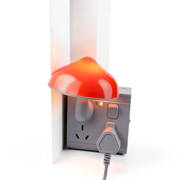 AUSAYE Night Light Red Mushroom Sensor LED Plug In Lamp-3