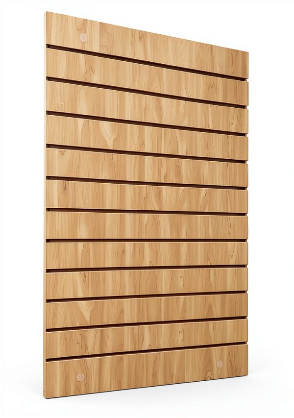 Slatwall Panel Maple Wood Retail Store Wall Mount-2