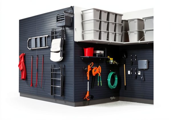 Eiruaw PVC Slatwall Panels 4x8ft Garage Storage Industrial-4