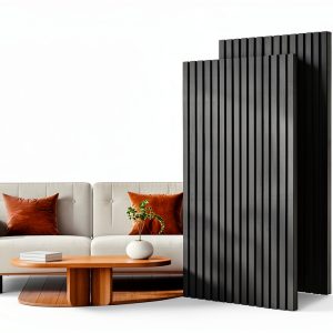 Slatwall Panels Mirage Black Acoustic Wood Wall Panels-0