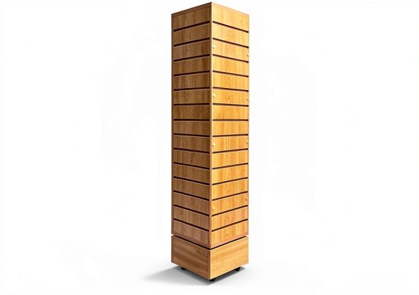 Slatwall Rotating Tower Maple Modern Storage SSWBasics-6