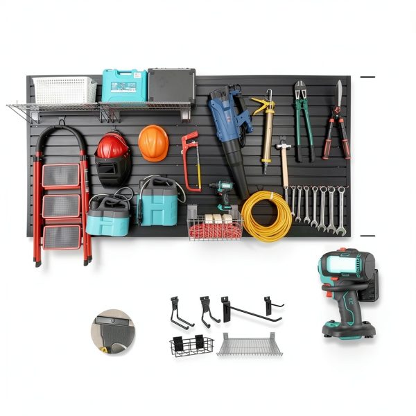 FRAYSCENT Slatwall Panels PVC Non Slip Garage Storage-5