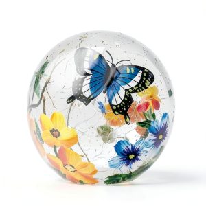 Butterfly Glass Lamp IdealXmas Night Light Timer-0