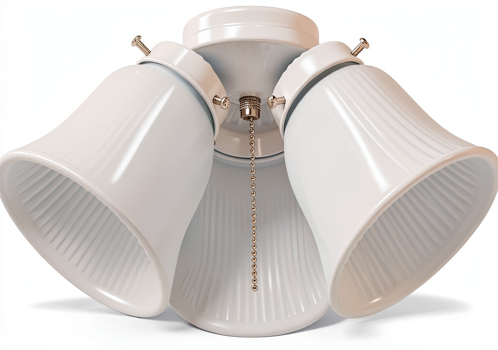 Westinghouse ceiling light kit installed on a living room ceiling fan