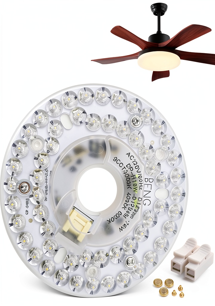 Installing LED ceiling fan light with magnetic mount