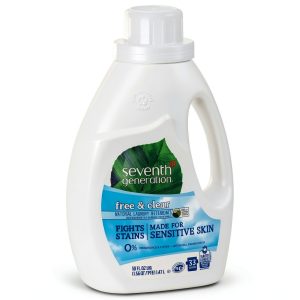 Seventh Generation Liquid Laundry Detergent Biodegradable Free & Clear Washing Detergent 50 oz-0
