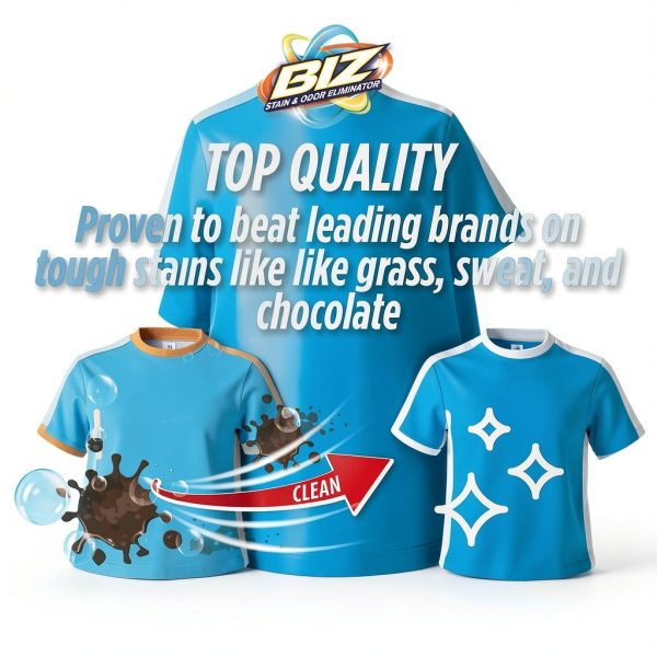 Biz Laundry Detergent Powder Booster Enzyme Stain Odor Eliminator 60oz-4