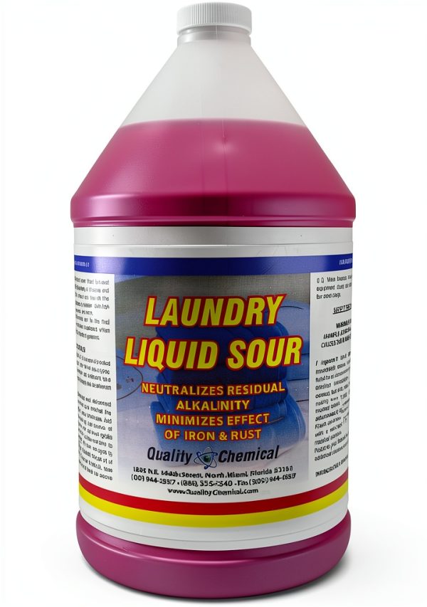 Quality Chemical Commercial Laundry Sour 1 Gallon Detergent pH 2.1-0